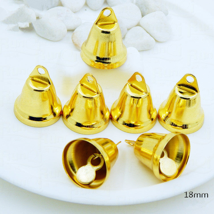 50 Campane Campanello Piccole in Metallo Dorato Nichel Decorazione Albero Festa Sonagli