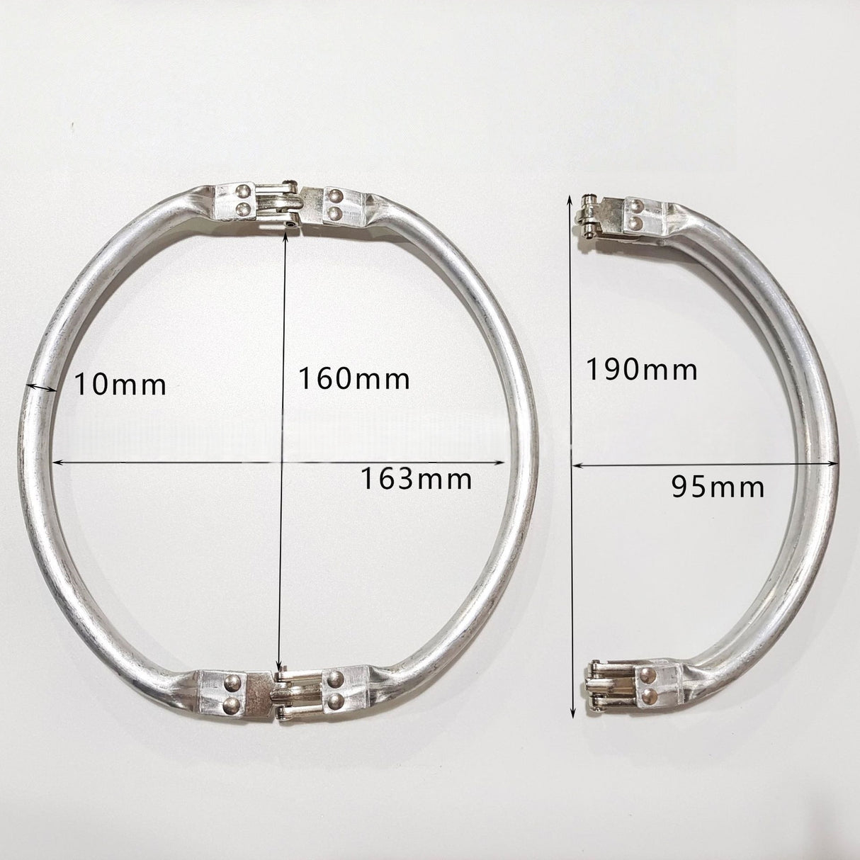 1 Pezzo Chiusura per Borsa Uncinetto a Scatto, Telaio in Alluminio con Manico, Cornice Clic Clac per Borse Fai da Te Varie Misure