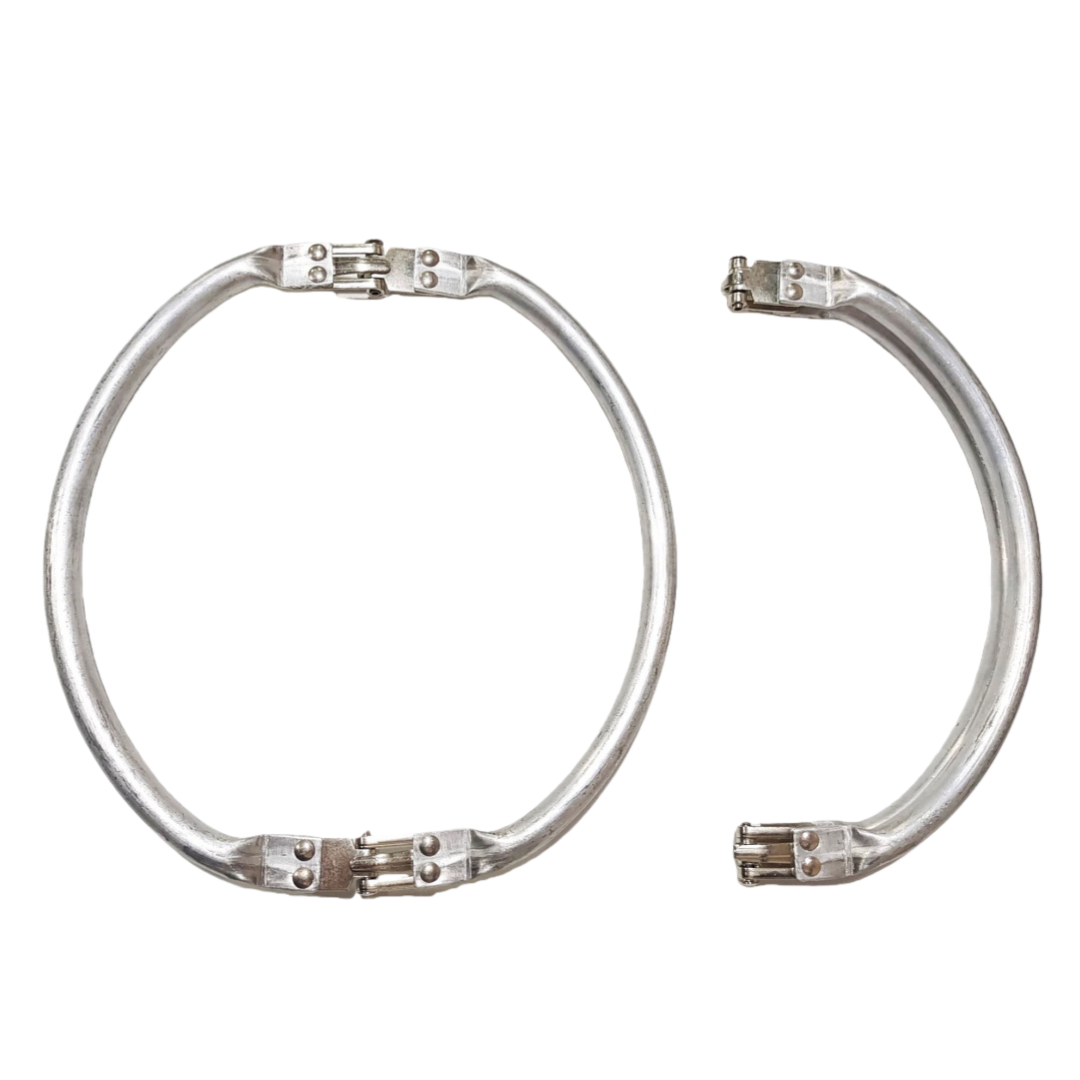 1 Pezzo Chiusura per Borsa Uncinetto a Scatto, Telaio in Alluminio con Manico, Cornice Clic Clac per Borse Fai da Te Varie Misure