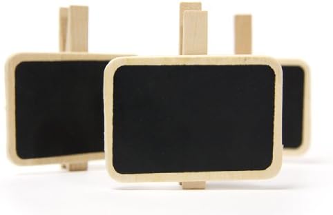 5 pezzi Mini Lavagna Lavagnette mollette di legno