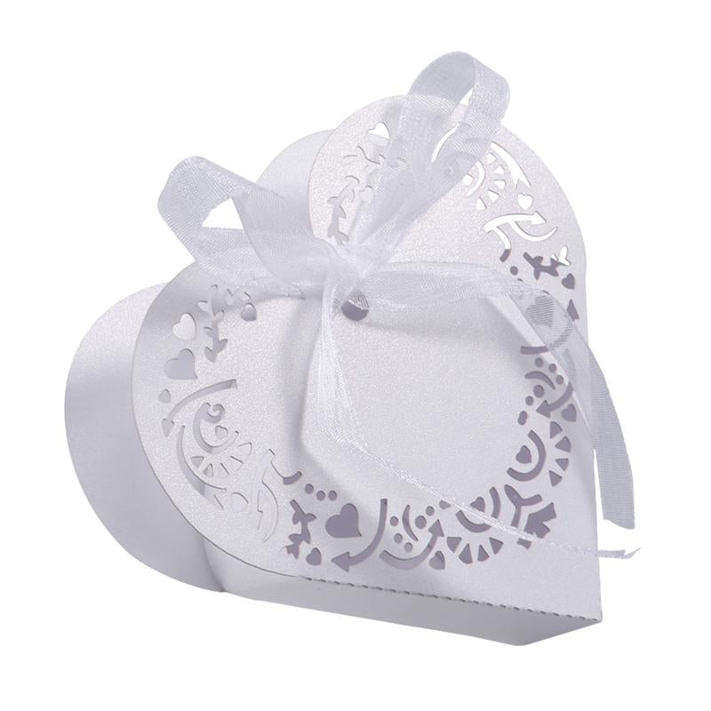 50pz Scatole Cuore Laser Elegante