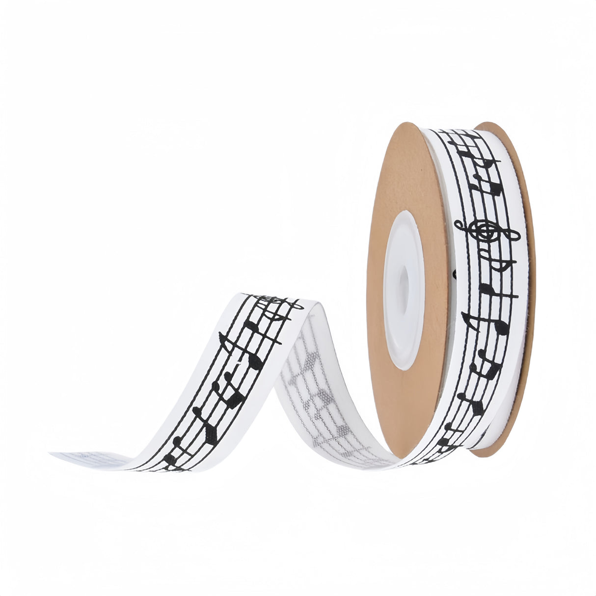 Nastro in cotone 10 metri con larghezza 15mm motivo a note musicali