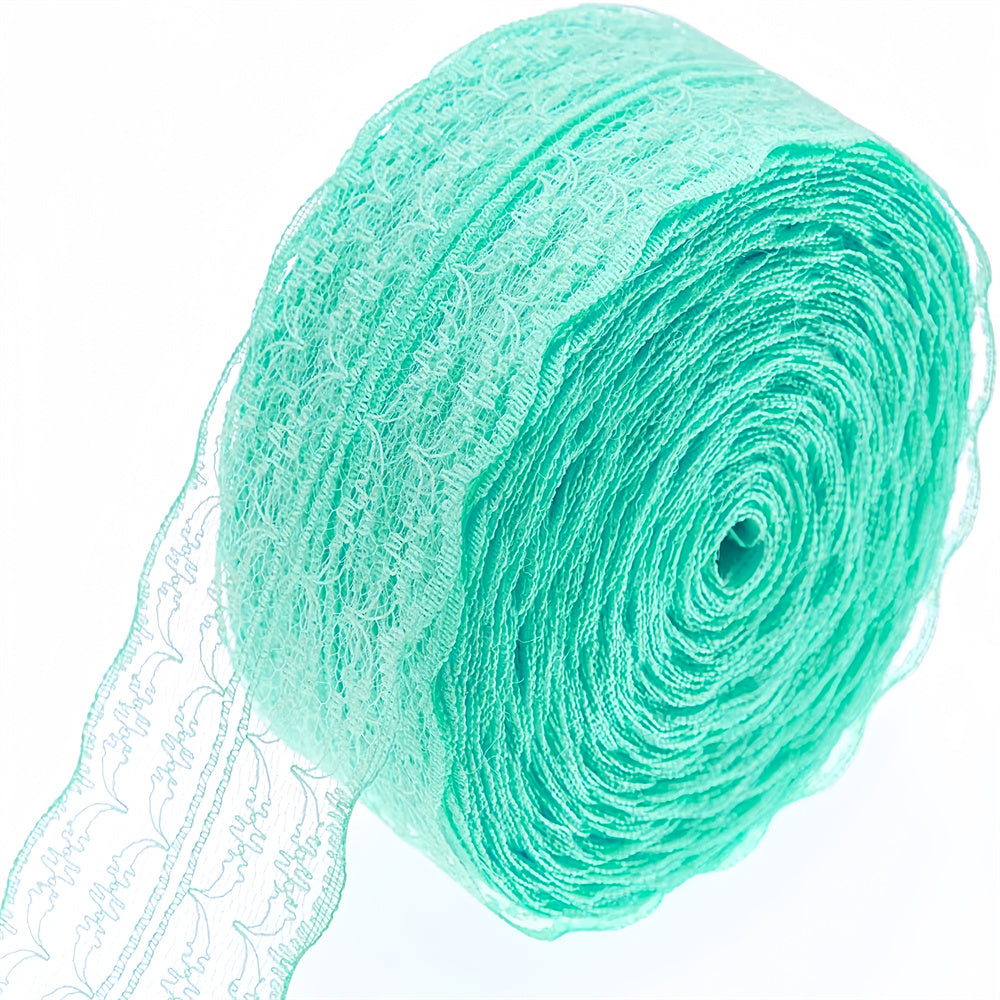 Nastro Rotolo largo 4cm,lunghezza 30 yard motivo floreale in pizzo colorato