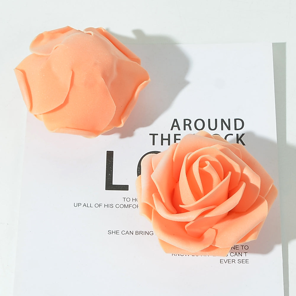 5 pezzi Fiorellini Rose finti Grande 7cm, rose artificiale,Foam PE