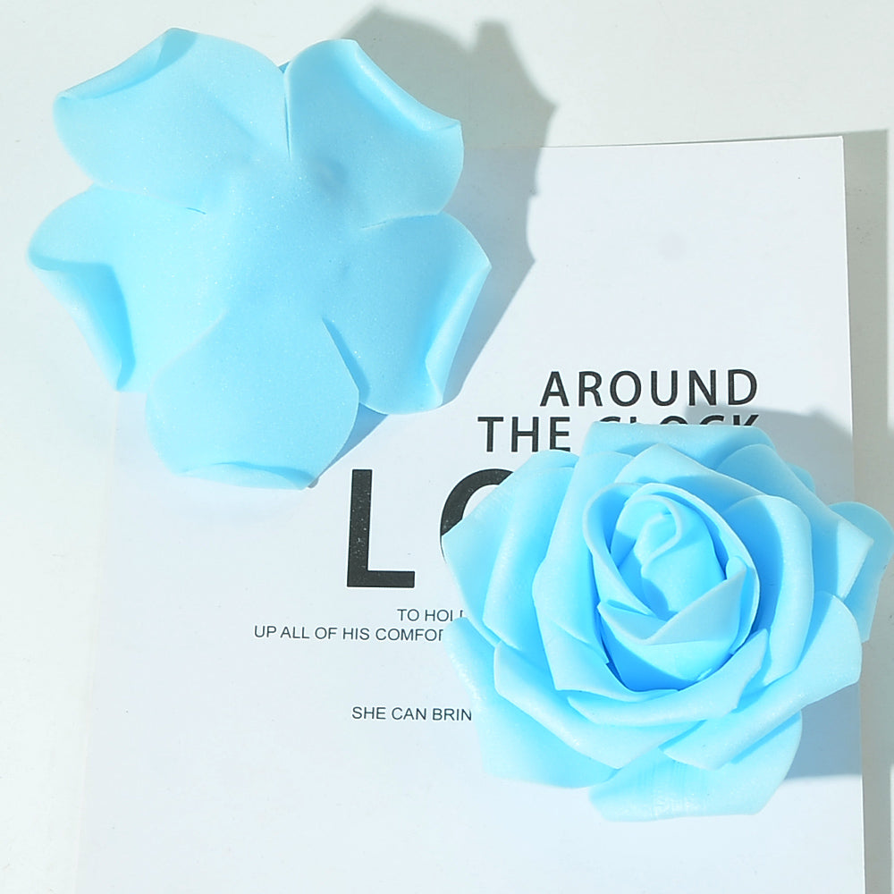 5 pezzi Fiorellini Rose finti Grande 7cm, rose artificiale,Foam PE