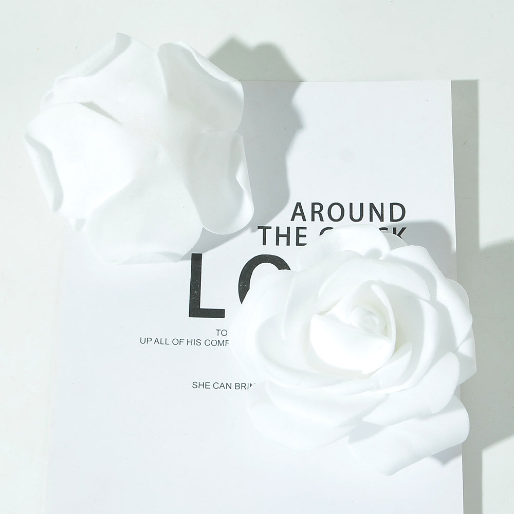 5 pezzi Fiorellini Rose finti Grande 7cm, rose artificiale,Foam PE