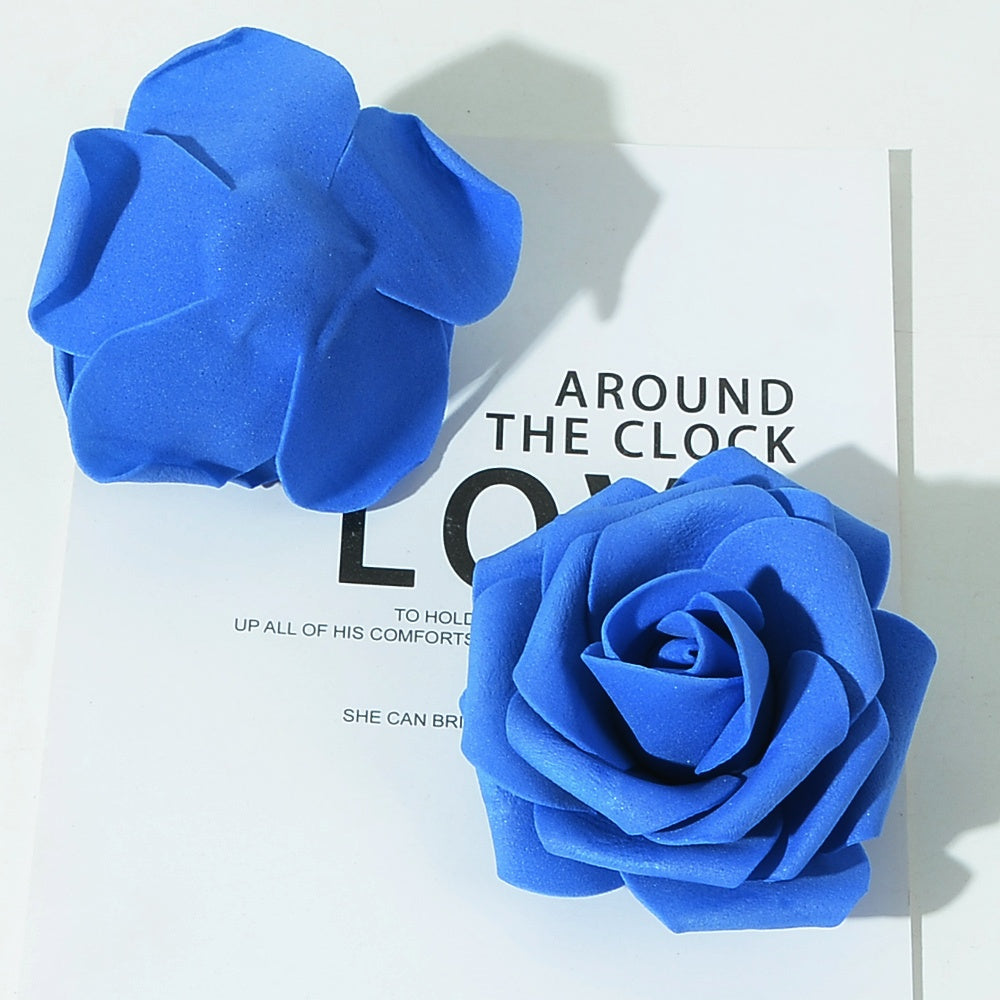 5 pezzi Fiorellini Rose finti Grande 7cm, rose artificiale,Foam PE
