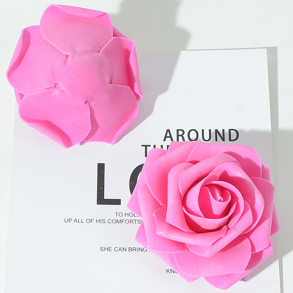 5 pezzi Fiorellini Rose finti Grande 7cm, rose artificiale,Foam PE