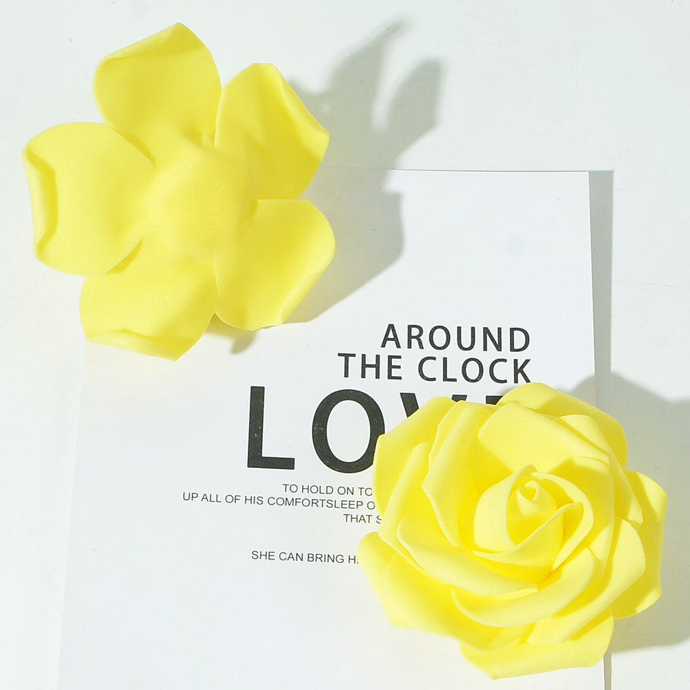 5 pezzi Fiorellini Rose finti Grande 7cm, rose artificiale,Foam PE