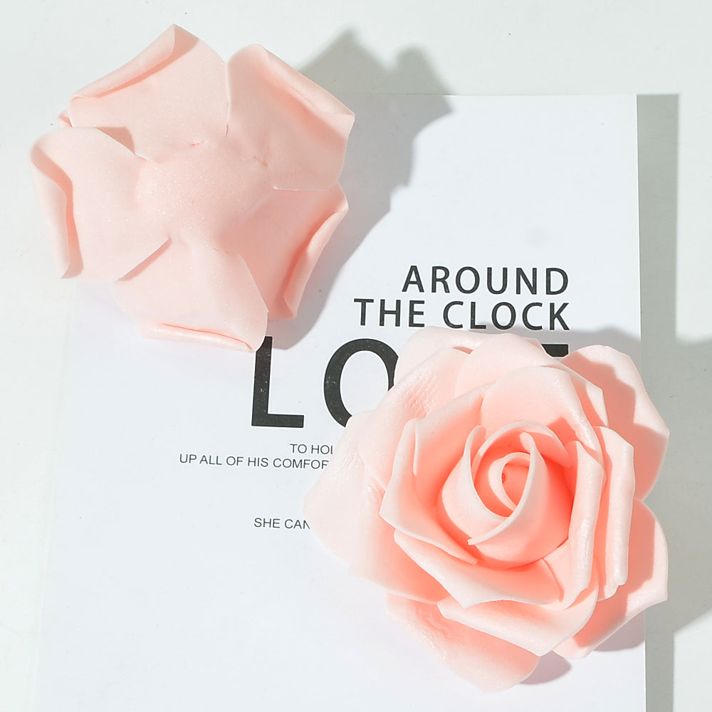 5 pezzi Fiorellini Rose finti Grande 7cm, rose artificiale,Foam PE