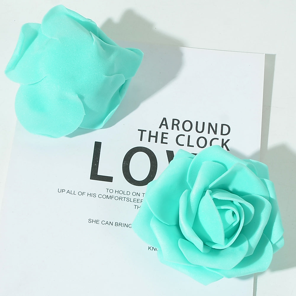 5 pezzi Fiorellini Rose finti Grande 7cm, rose artificiale,Foam PE