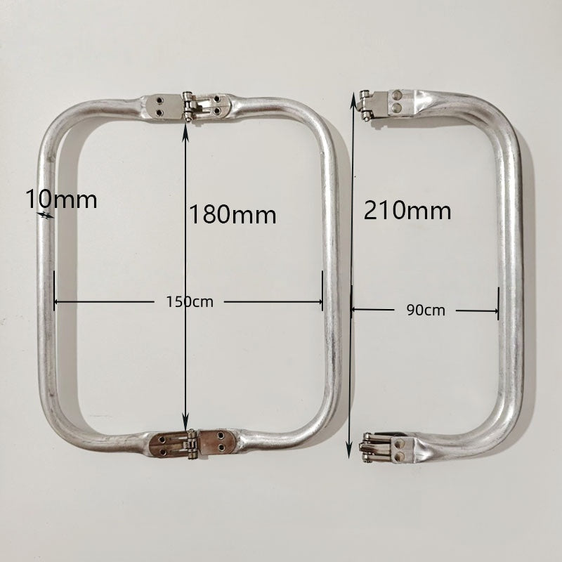 1 Pezzo Chiusura per Borsa Uncinetto a Scatto, Telaio in Alluminio con Manico, Cornice Clic Clac per Borse Fai da Te Varie Misure