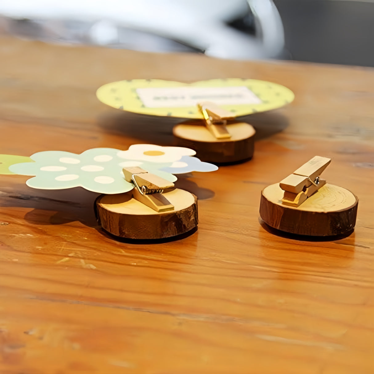 5 Pezzi Calamita Magnete Mollette Legno Ceppi Natura