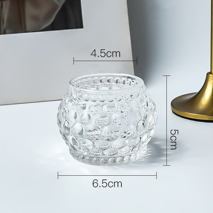 Portacandele Tealight vetro trasparente,da tavolo Zucchine