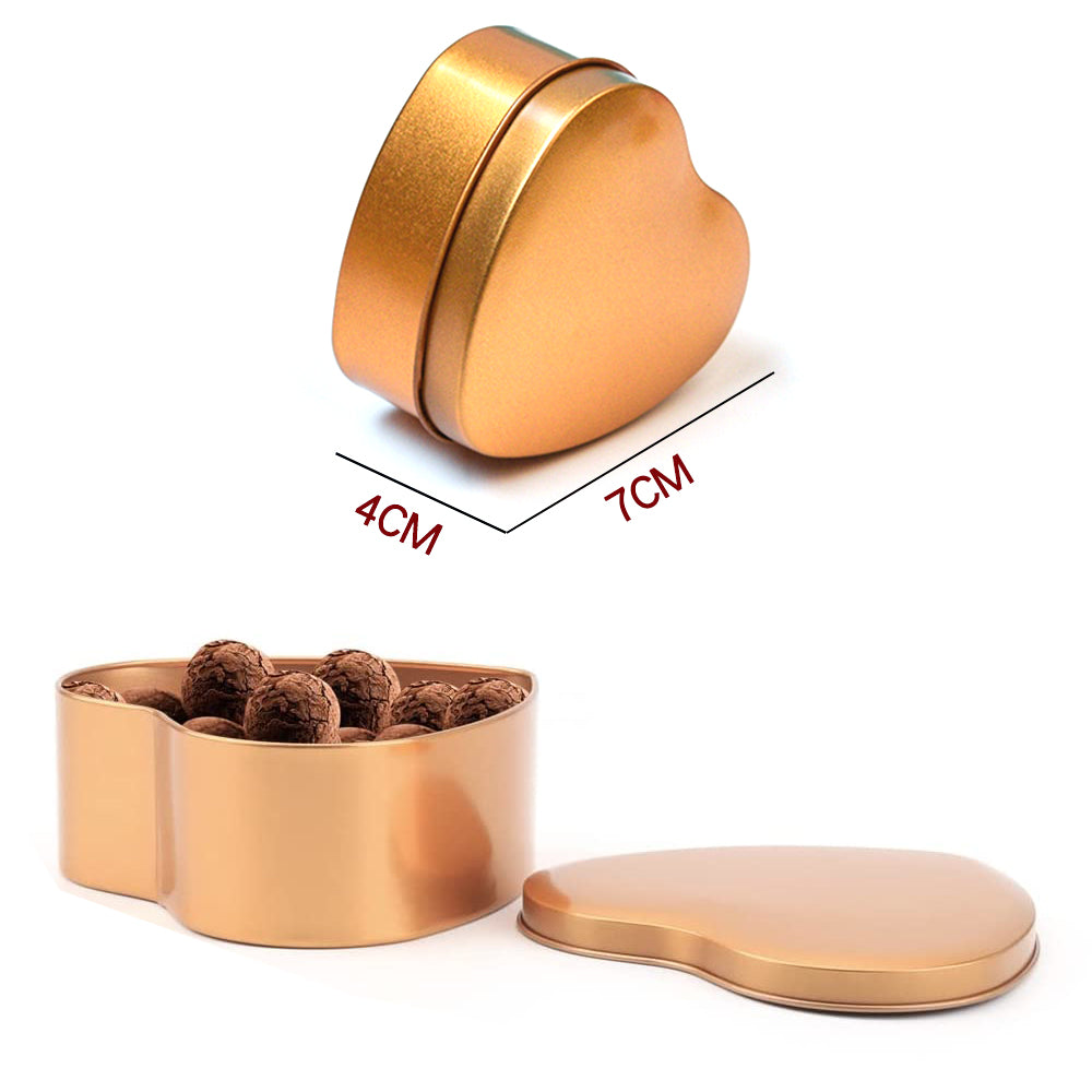 Scatole a forma di cuore metallo latta portaconfetti contenitore