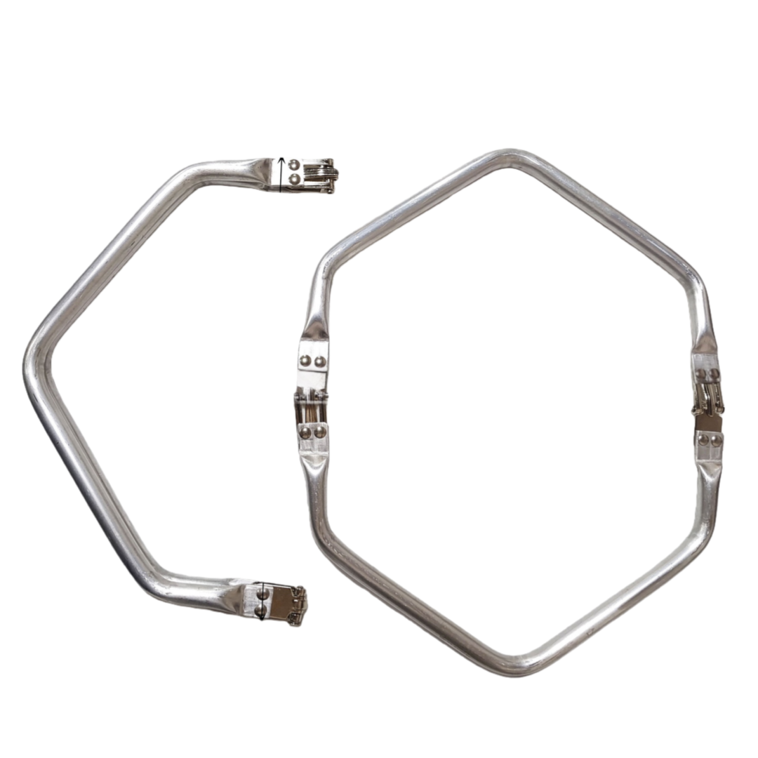 1 Pezzo Chiusura per Borsa Uncinetto a Scatto, Telaio in Alluminio con Manico, Cornice Clic Clac per Borse Fai da Te Varie Misure