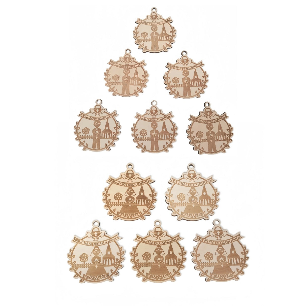 10 Pezzi Pendente Ciondolo Calice legnetti la prima comunione 5cm