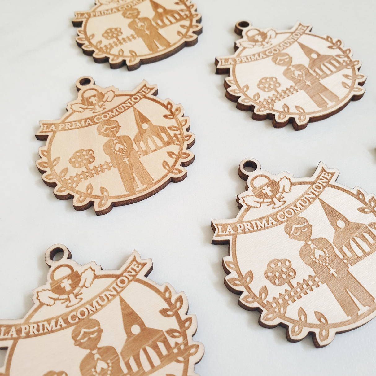 10 Pezzi Pendente Ciondolo Calice legnetti la prima comunione 5cm