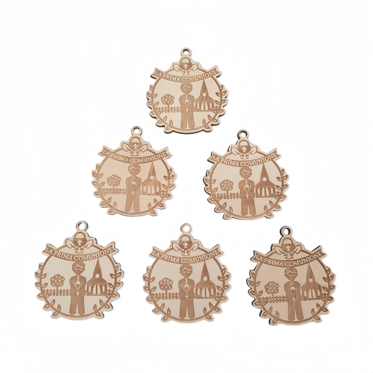 10 Pezzi Pendente Ciondolo Calice legnetti la prima comunione 5cm