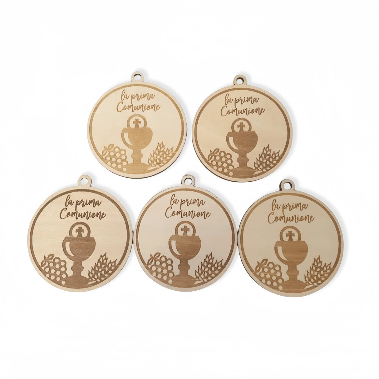 10 Pezzi Pendente Ciondolo Calice legnetti la prima comunione 5cm