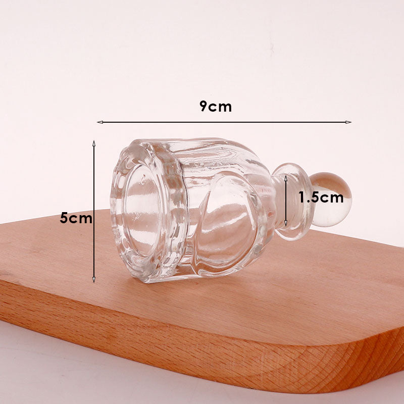 Mini barattolo di miele in vetro, bottiglietta porta profumo, 50ml con coperchio