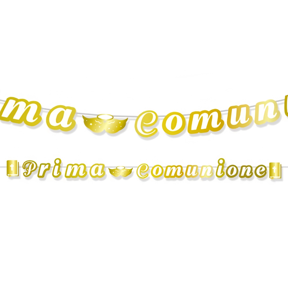3.5 Metri Ghirlanda Festoni Striscia Decorativo Prima comunione Oro