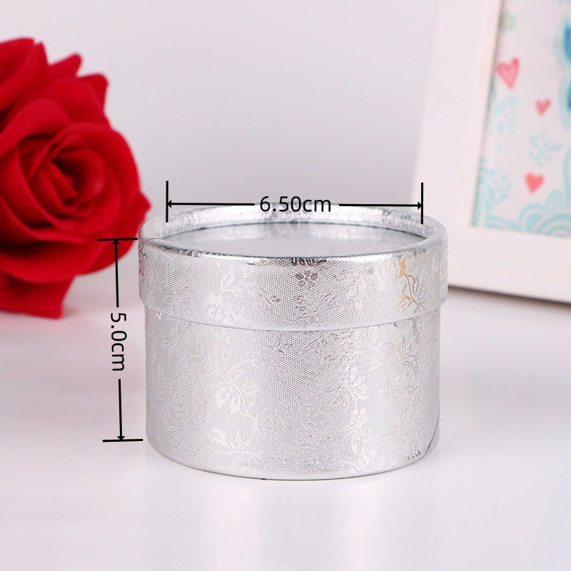 Scatola rotonda Cartoncino Motivo a piccola rosa 6.5cm*5cm