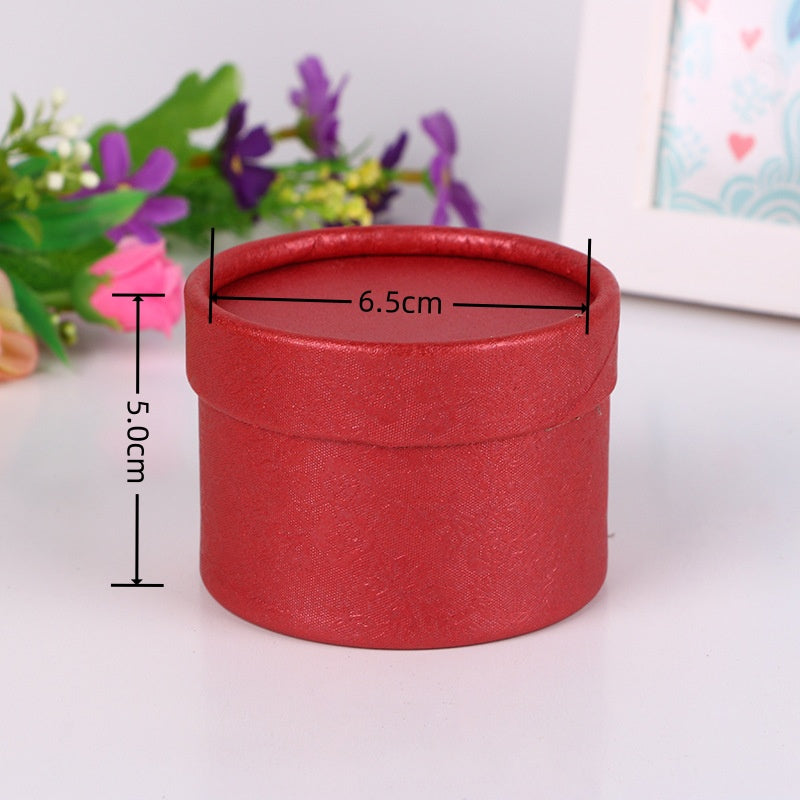 Scatola rotonda Cartoncino Motivo a piccola rosa 6.5cm*5cm