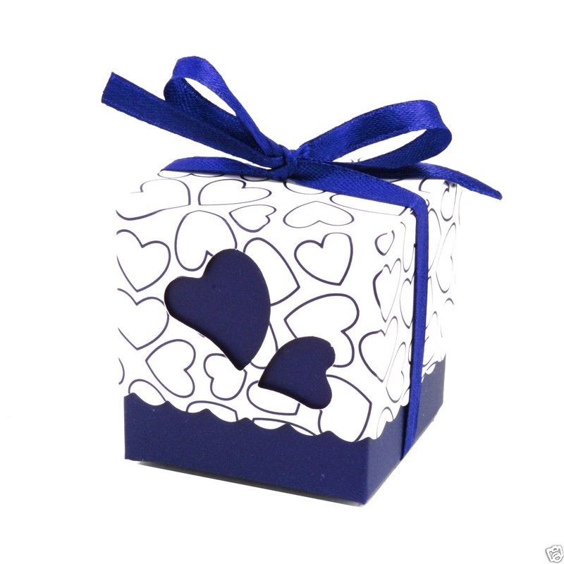 50pz Bomboniere Scatola CUORE Porta Confetti Segnaposto