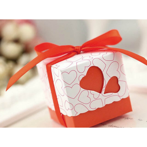 50pz Bomboniere Scatola CUORE Porta Confetti Segnaposto