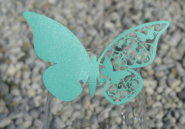 50pz farfalle Segnaposto Segnabicchiere Cartoncino