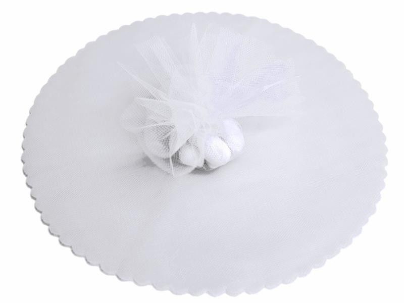 100x Velo VELI di Fata Tulle Organza Tondo VELETTI BOMBONIERE Fai da Te Confetti