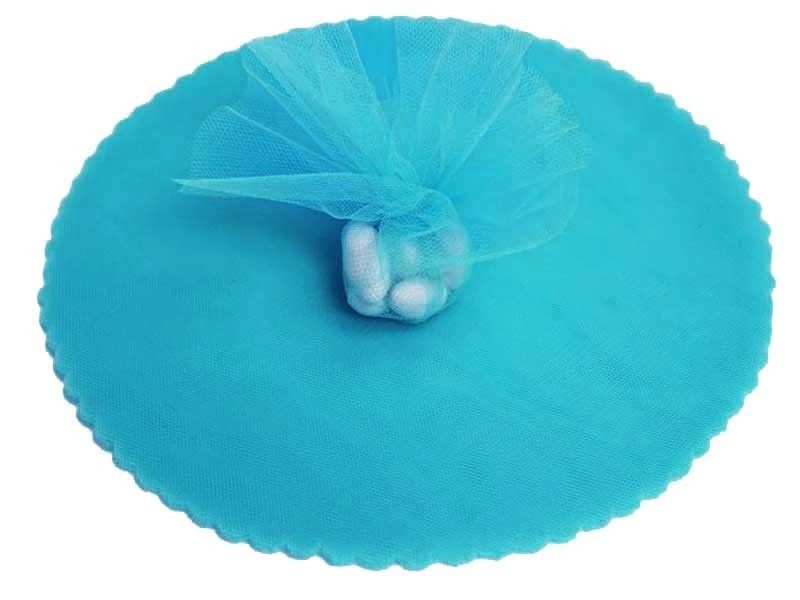 100x Velo VELI di Fata Tulle Organza Tondo VELETTI BOMBONIERE Fai da Te Confetti