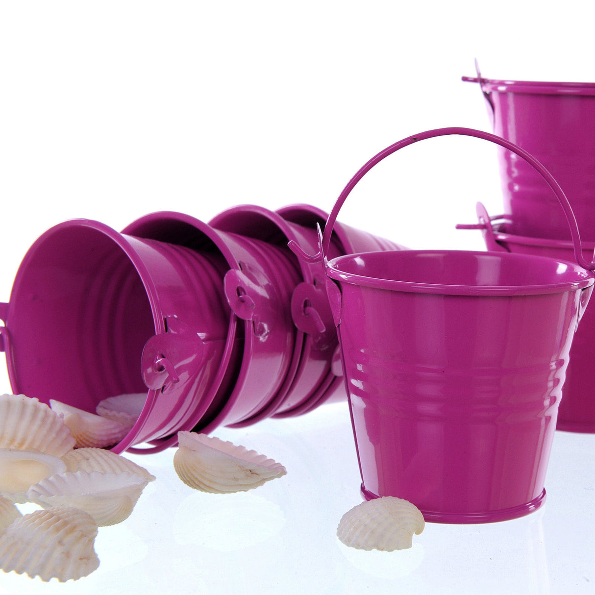 10pz SECCHIELLI LATTA PORTACONFETTI BOMBONIERA