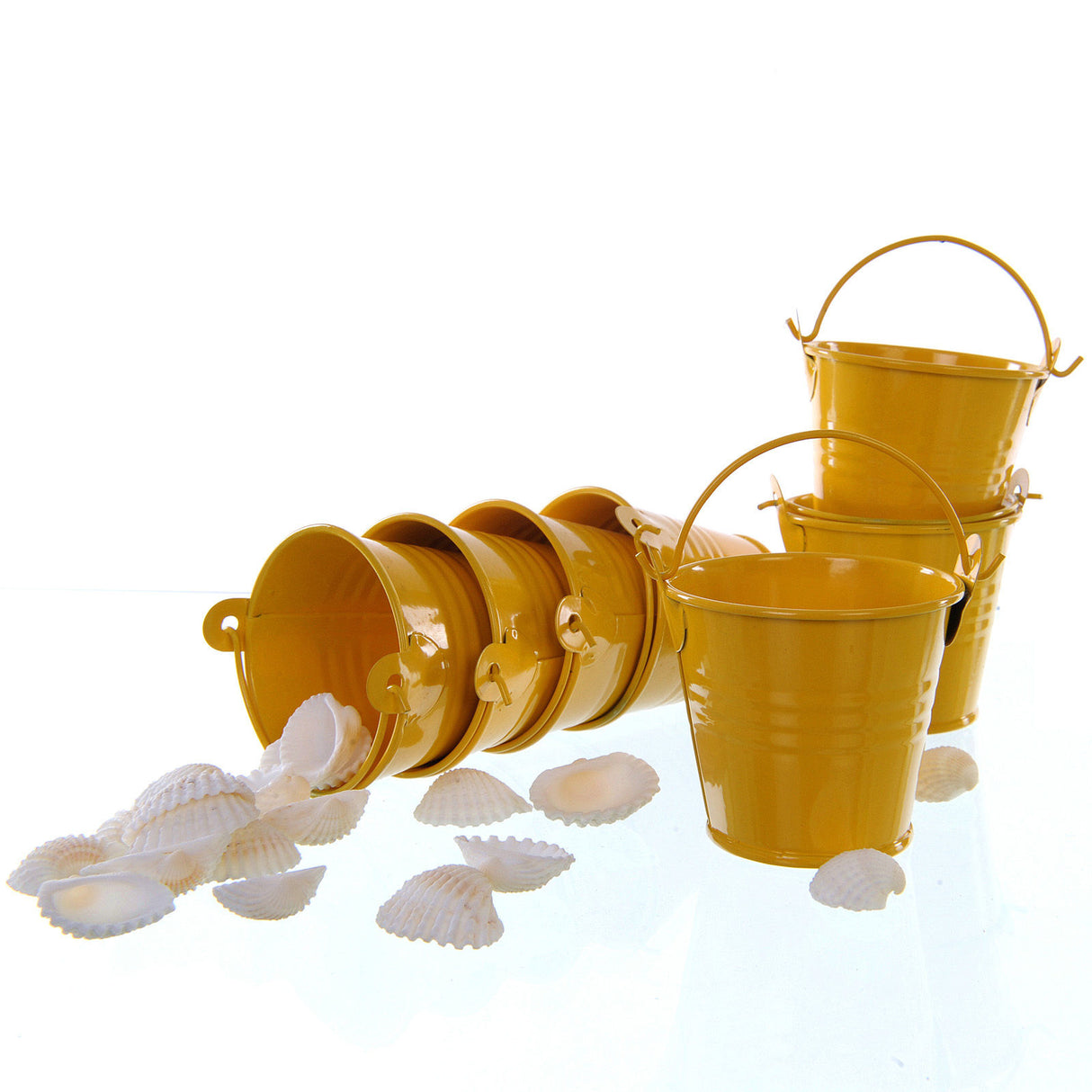 10pz SECCHIELLI LATTA PORTACONFETTI BOMBONIERA