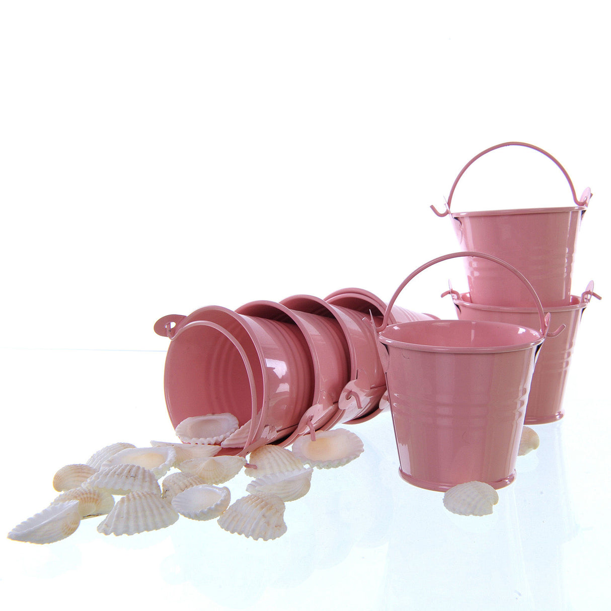 10pz SECCHIELLI LATTA PORTACONFETTI BOMBONIERA