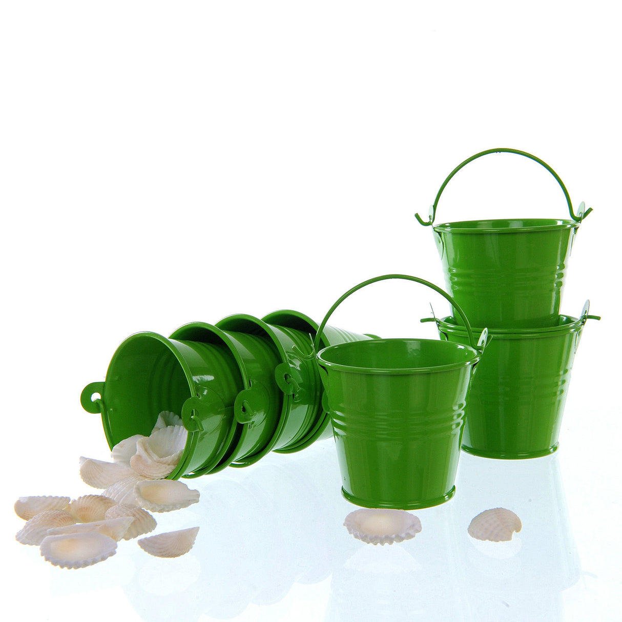 10pz SECCHIELLI LATTA PORTACONFETTI BOMBONIERA