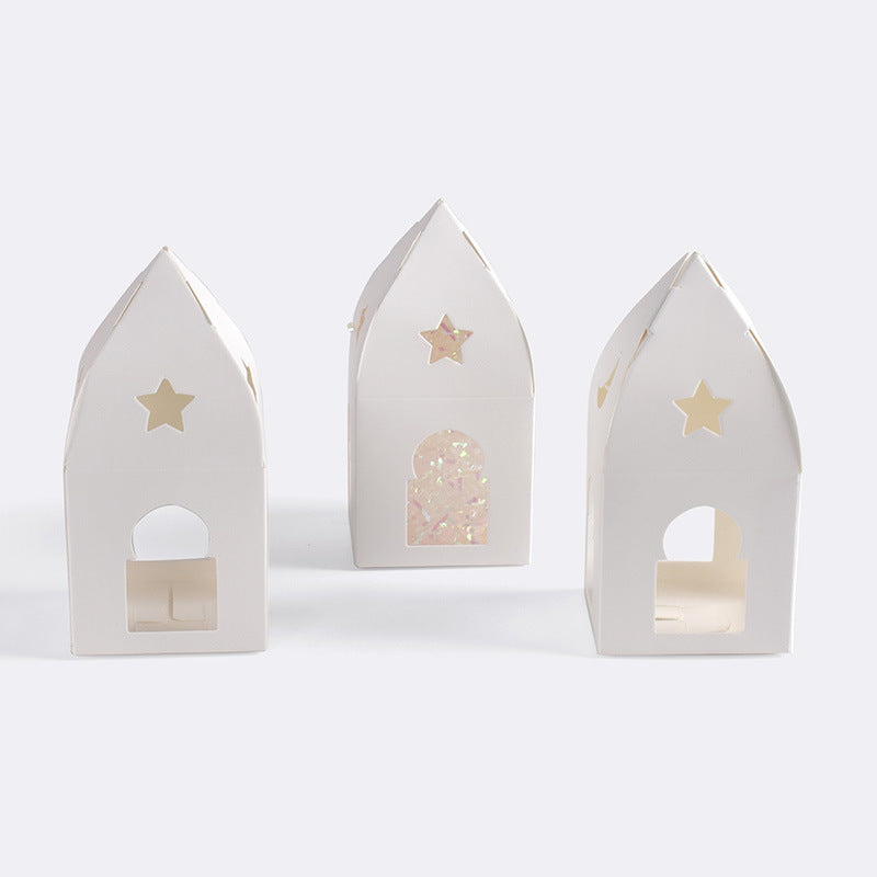 50 Pezzi Scatolina Portaconfetti Porta candela Stella Luna Castello