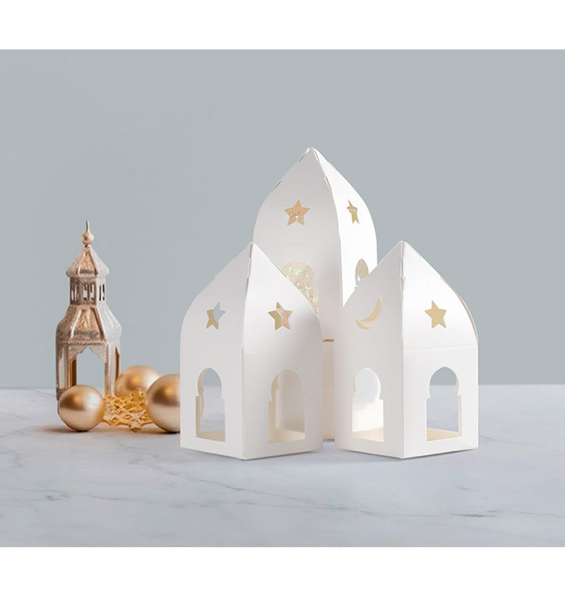 50 Pezzi Scatolina Portaconfetti Porta candela Stella Luna Castello