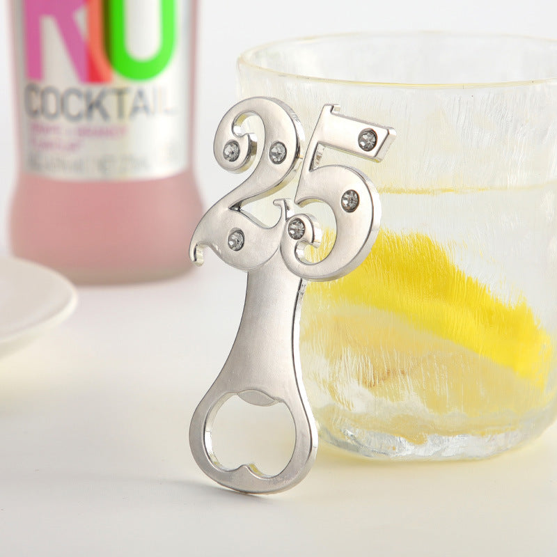 Bomboniera Apribottiglia Anni Argento 25 Anni