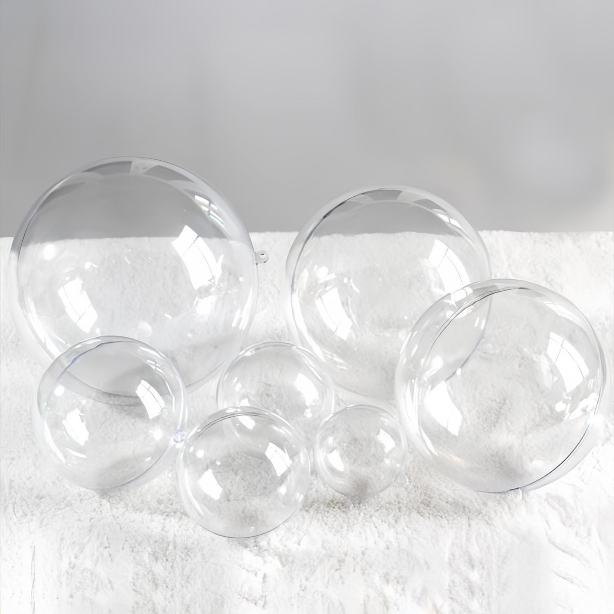 5 pezzi Sfera Rotonda Trasparente Plastica Appeso Porta Regalo Bomboniera