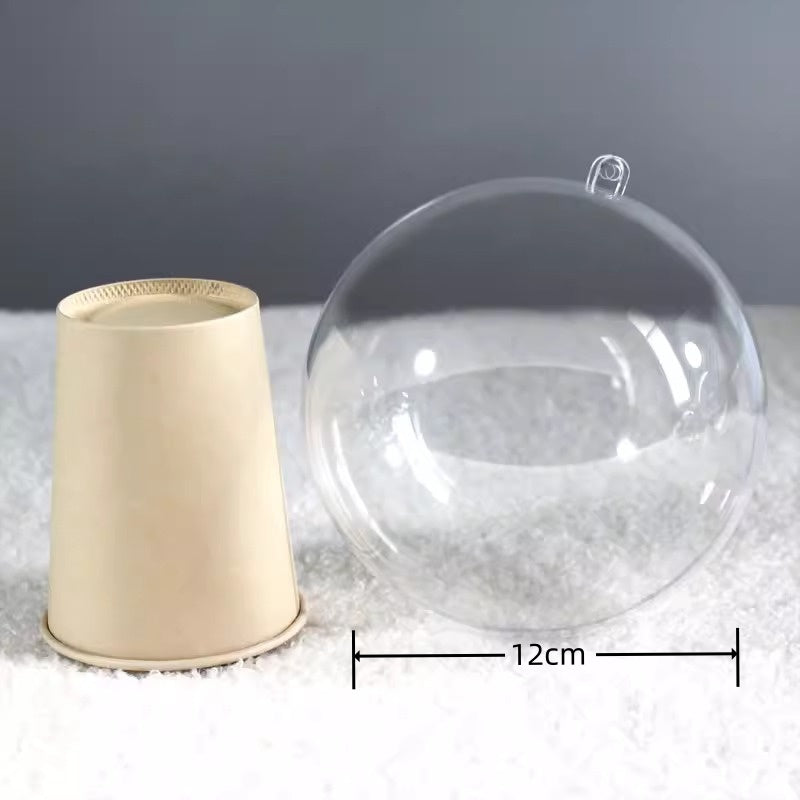 5 pezzi Sfera Rotonda Trasparente Plastica Appeso Porta Regalo Bomboniera