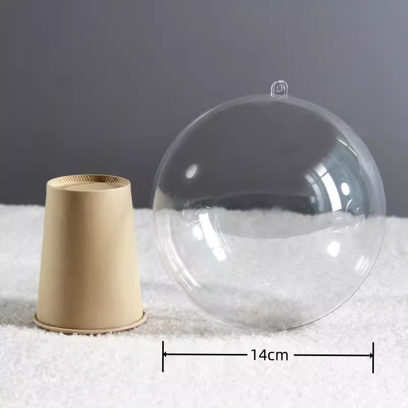 5 pezzi Sfera Rotonda Trasparente Plastica Appeso Porta Regalo Bomboniera