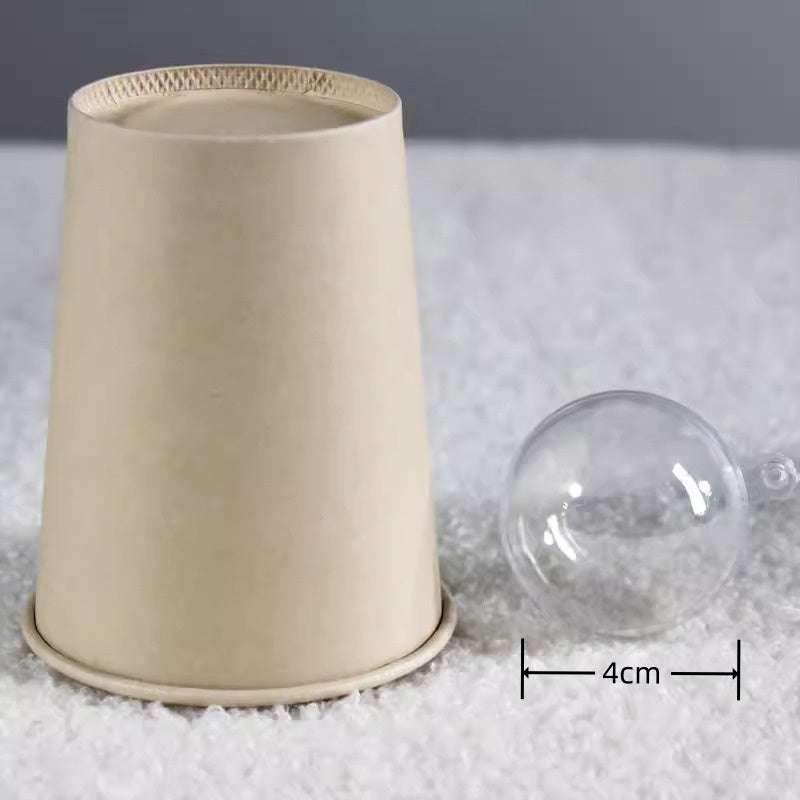 5 pezzi Sfera Rotonda Trasparente Plastica Appeso Porta Regalo Bomboniera