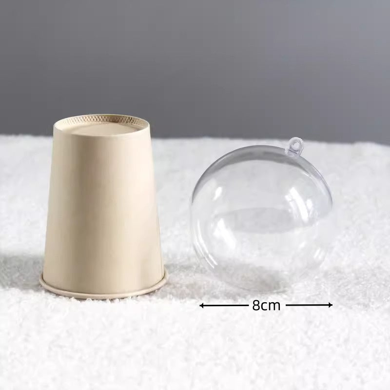5 pezzi Sfera Rotonda Trasparente Plastica Appeso Porta Regalo Bomboniera