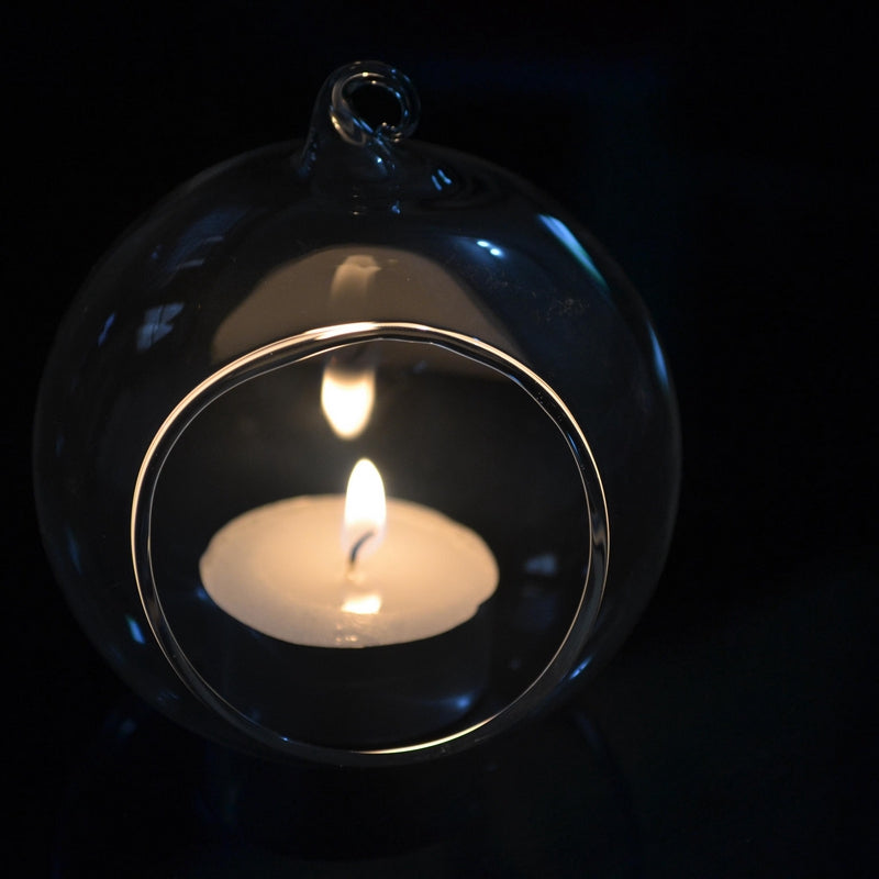 Sfera Da Appendere Vetro Portacandele Diametro 10CM/12CM Decorazione Addobbo