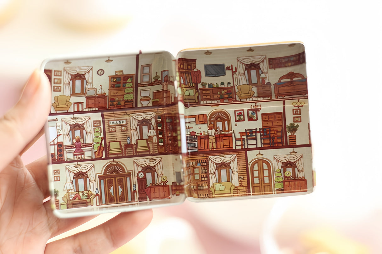 12 Pezzi Scatola Forma Mini CASA VILLETTA in Materiale Ferro PORTACONFETTI BOMBONIERE