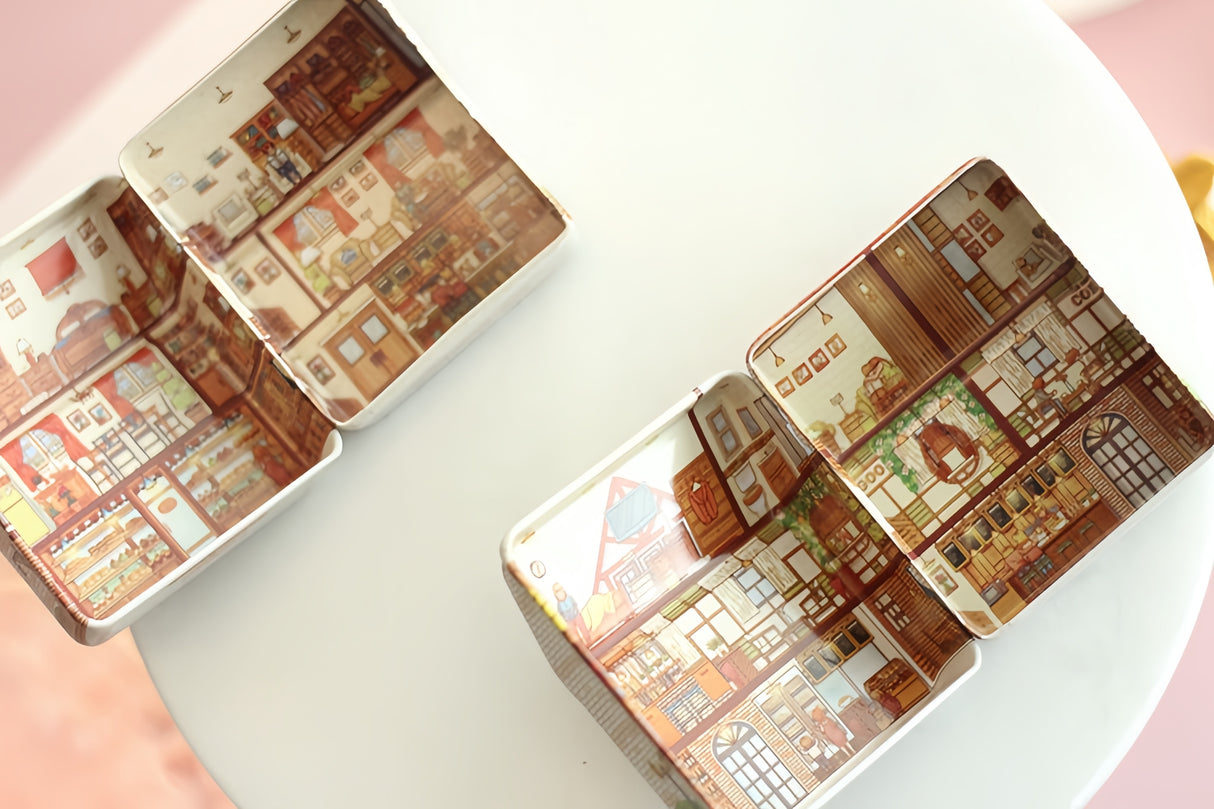 12 Pezzi Scatola Forma Mini CASA VILLETTA in Materiale Ferro PORTACONFETTI BOMBONIERE