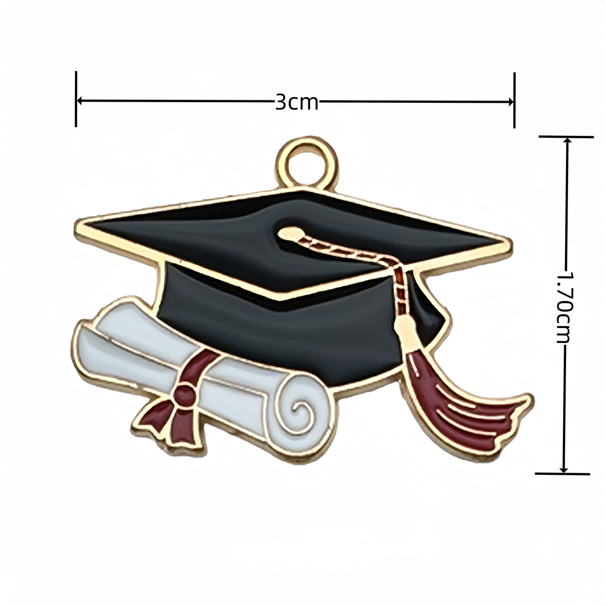 10 pezzi ciondoli Charms applicazione pendente per bomboniere laurea Berretto rosso