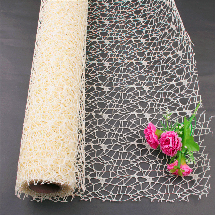 Tulle Bobina Rotolo Velo Polycotton traforato Rete 48cm*5 YARD